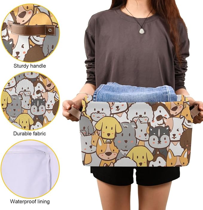 ZAZYXTJ Cute Dog Storage Basket - Image 7