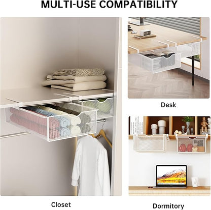 2 Pack Closet Pull-Out Baskets Organizer, - Image 7