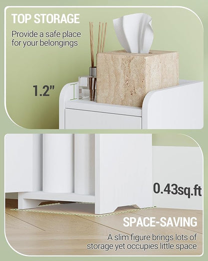 Hzuaneri Bathroom Storage Cabinet, Small Corner Floor Cabinet - Image 6