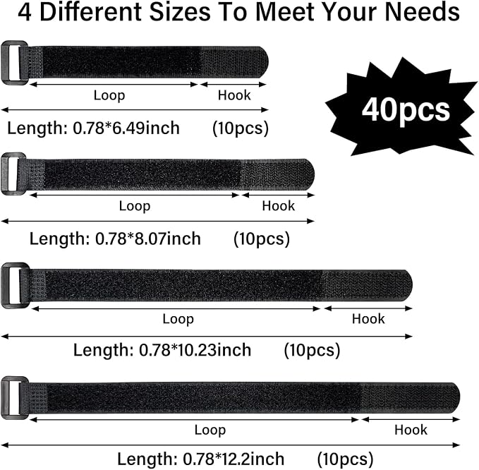 40pcs Reusable Cable Ties - Image 2