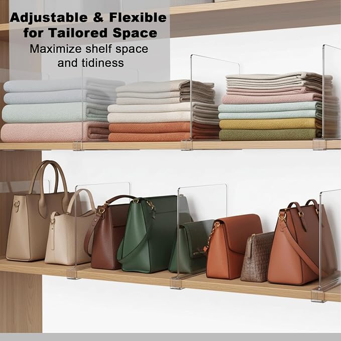 HIGH & SKY 8 Pack Acrylic Shelf Dividers - Image 4