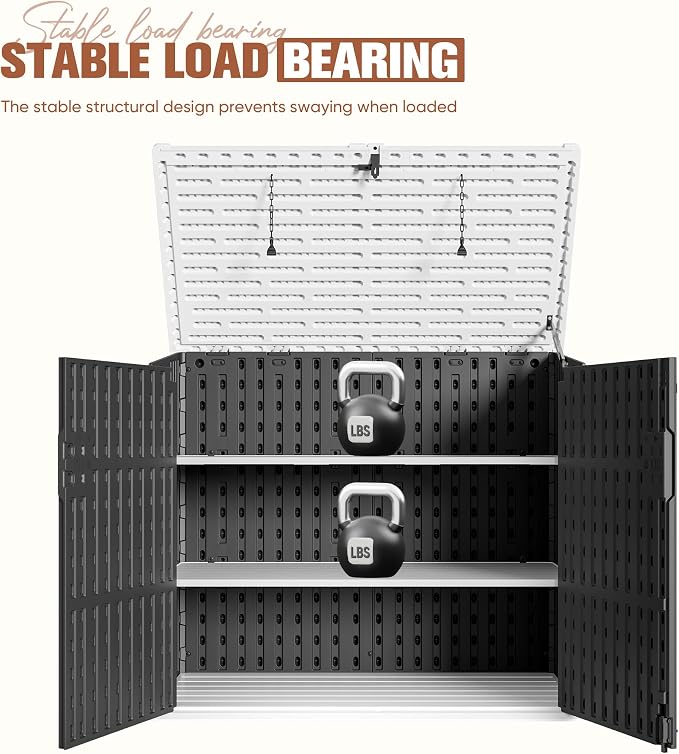 TUOZE 34 Cu Ft Resin Storage Shed - Image 4