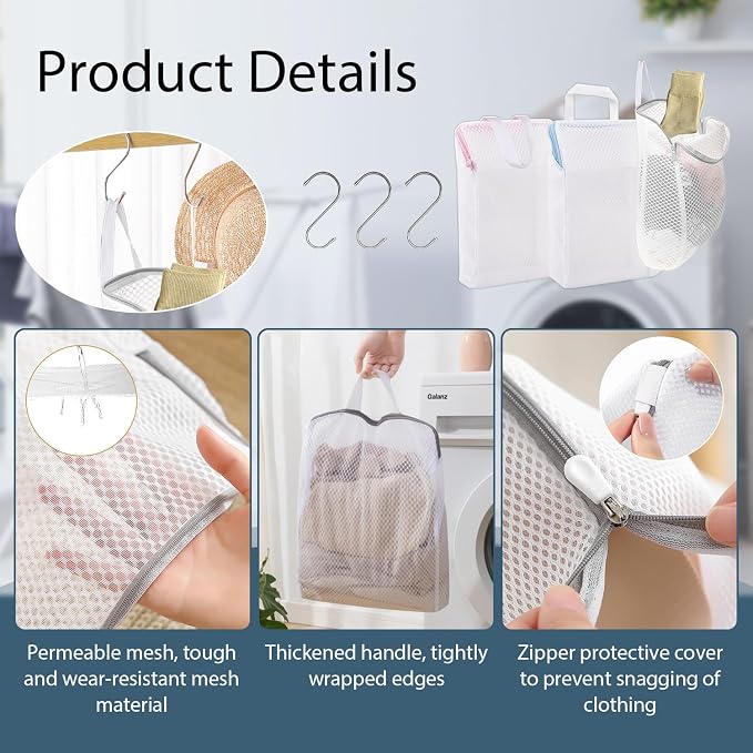 3 Pcs Laundry Bags Mesh Wash Bags - Image 4