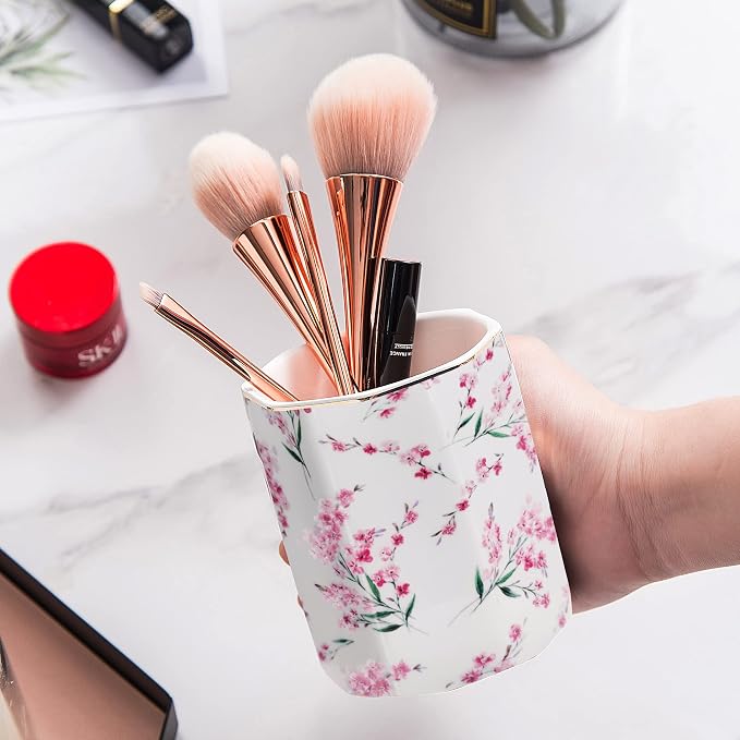 Pen Holder Stand for Desk Floral Pattern Pencil Cup for Girls Kids Durable - Image 6