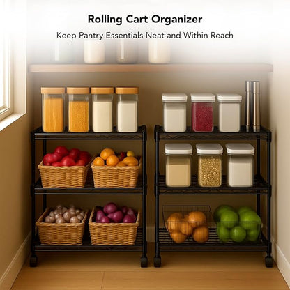 3 Tier Wire Shelving Unit Storage Rack, Metal Heavy Duty Utility Organizers - Image 5