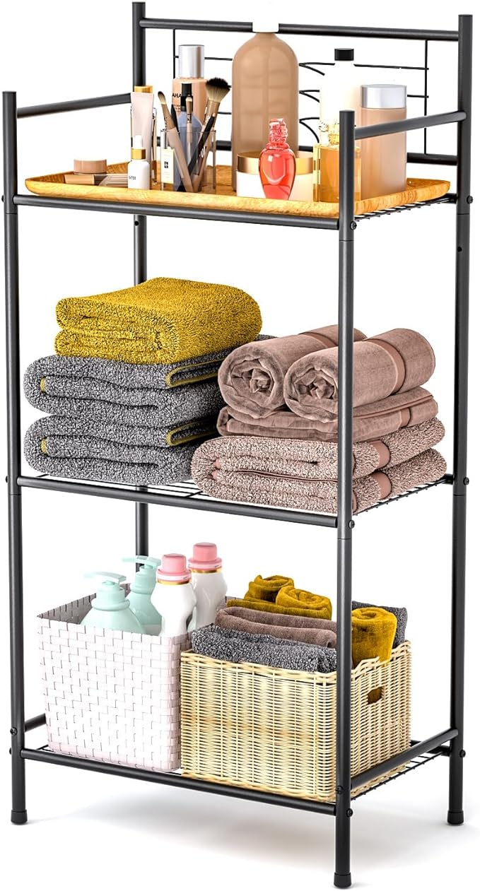 LEEDA 3-Tier Freestanding Multipurpose Storage Shelves Heavy Duty Metal by FIRE+ROSE