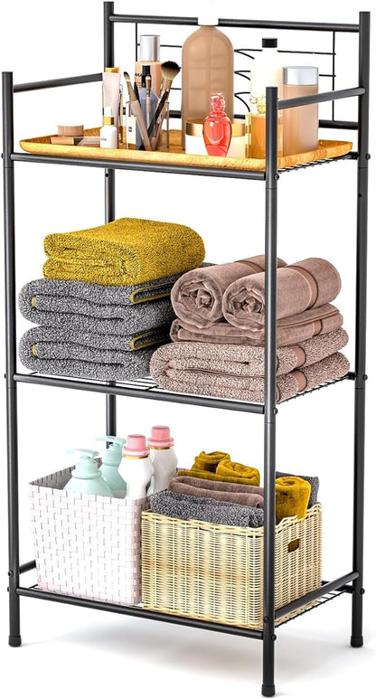 LEEDA 3-Tier Freestanding Multipurpose Storage Shelves Heavy Duty Metal by FIRE+ROSE