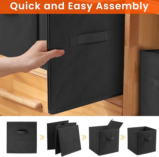 Storage Cubes - 11 Inch Heavy Duty Fabric Storage Bins - Image 7