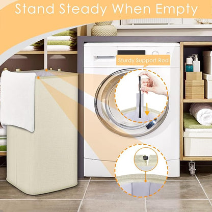 SNIGJAT Large Laundry Hamper, Tall Laundry Hamper - Image 3