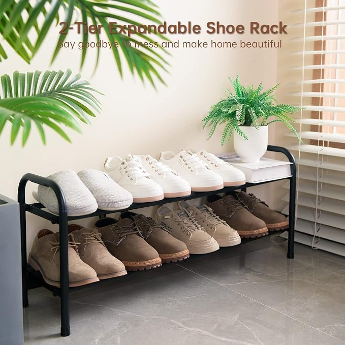 Gonfoam Expandable 2-Tier Shoe Rack - Image 2