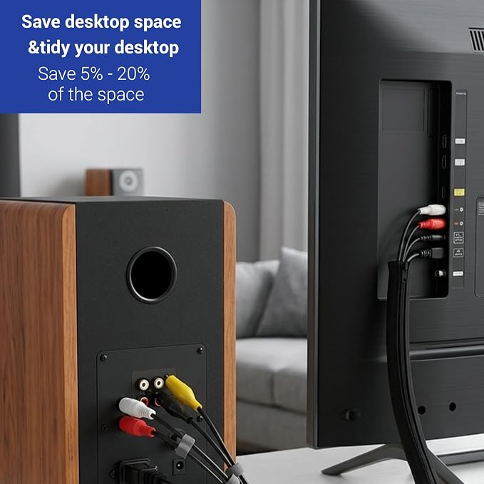 15-Pack Black Cable Sleeve Organizers - Image 6