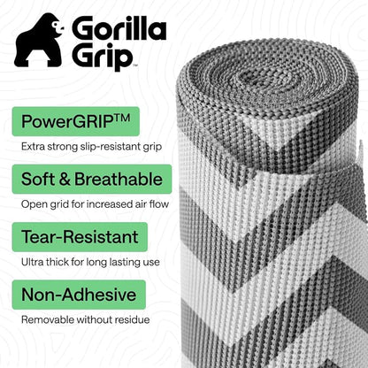 GORILLA GRIP powerGRIP Drawer Shelf and Cabinet Liner, Thick Strong Hold - Image 2