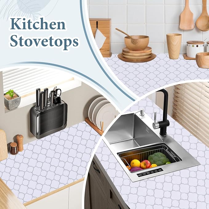 Shelf Liners for Kitchen Cabinets 12in x 30FT Non Adhesive Drawer Liner Silver - Image 5