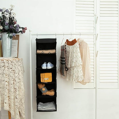 BrilliantJo 2 Pack Hanging Closet Organizer, 5 Shelves Hanging Storage - Image 4