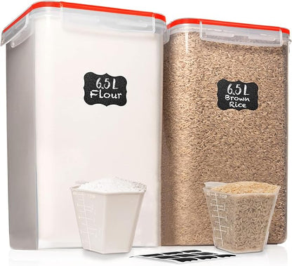 WHITE FEATHER SUPPLIES 2 PC Large Food Storage Containers by WhiteFeather
