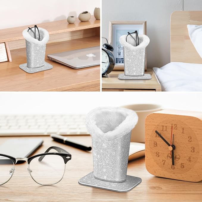 Fintie Plush Lined Eyeglasses Holder, Glasses Stand Case, Anti-scratch Glasses - Image 5