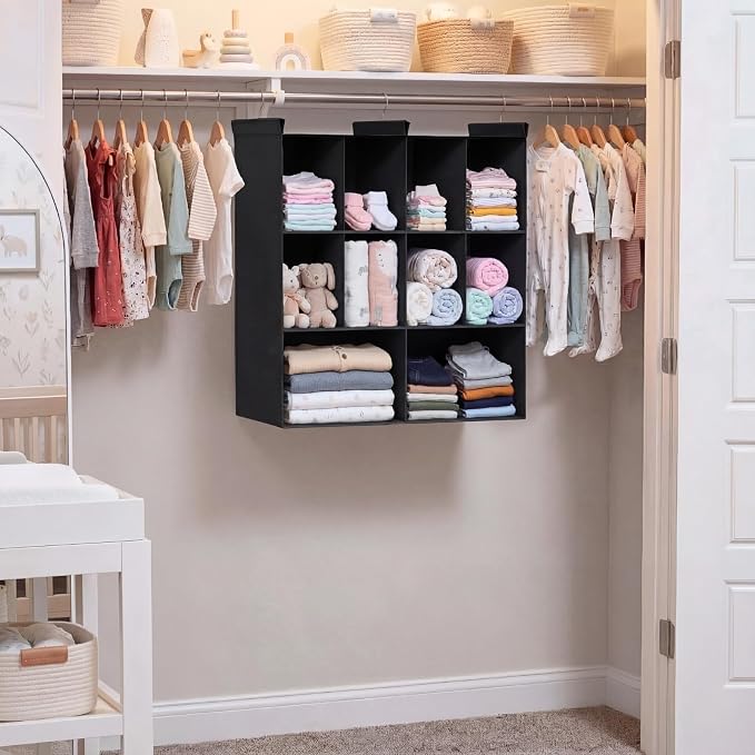 Ofiray-home 3 Tier Hanging Closet Organizer, 10 Compartments Sweater Organizer - Image 2