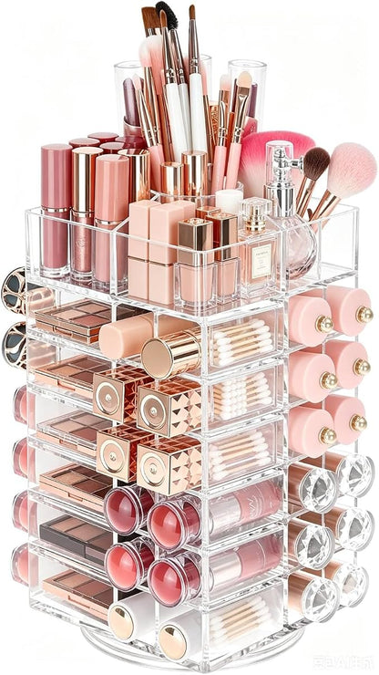 Lipstick Holder, 360 Rotating Lipstick Clear Plastic Display Rack Organizer by Unknown