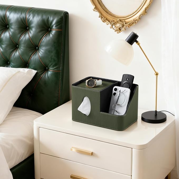 PU Leather Square Tissue Box Cover - Image 2