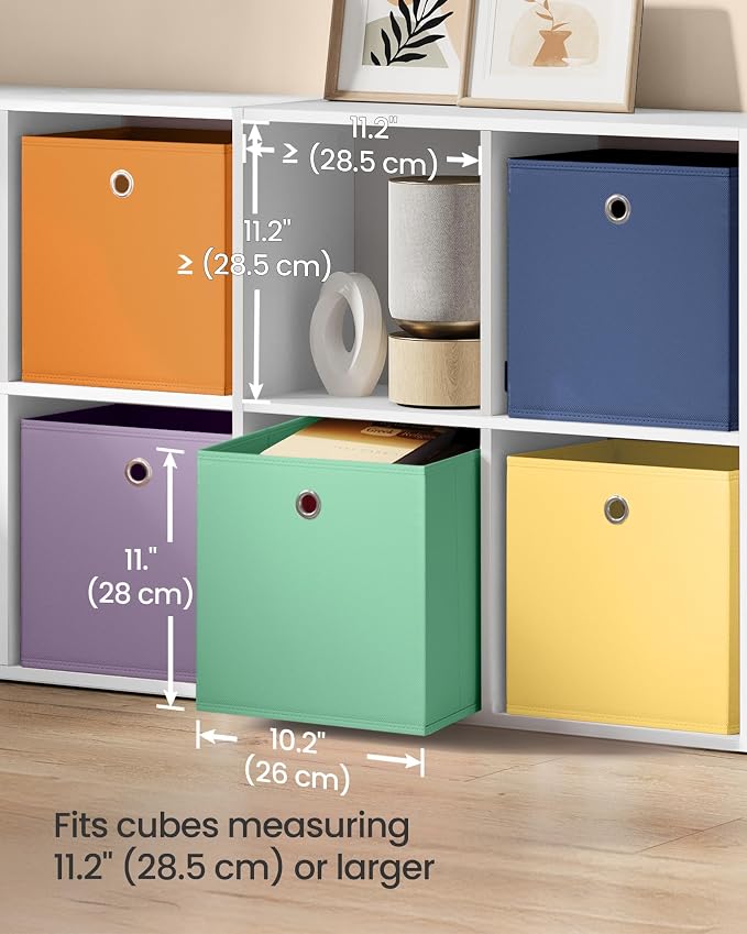 SONGMICS Storage Cubes, Rainbow Storage Bins, 10.2 x 10.2 x 11 Inches, - Image 7
