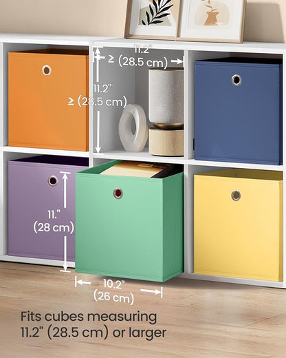 SONGMICS Storage Cubes, Rainbow Storage Bins, 10.2 x 10.2 x 11 Inches, - Image 7