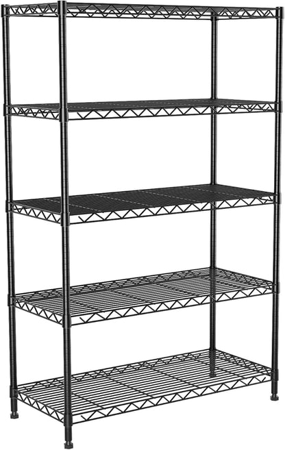 5-Tier Heavy Duty Shelving Unit, Metal Shelving by Vanzbon