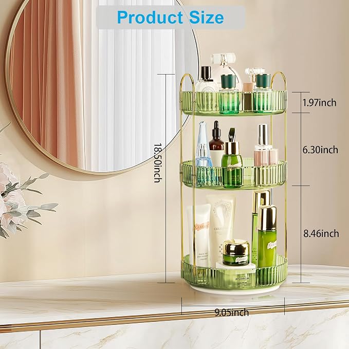 360 Rotating Makeup Organizer - Image 3