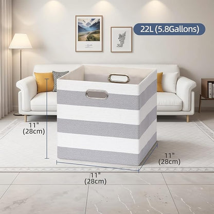 11x11 Cube Storage Bins, Collapsible Fabric Storage Cubes, Cubby Storage - Image 2