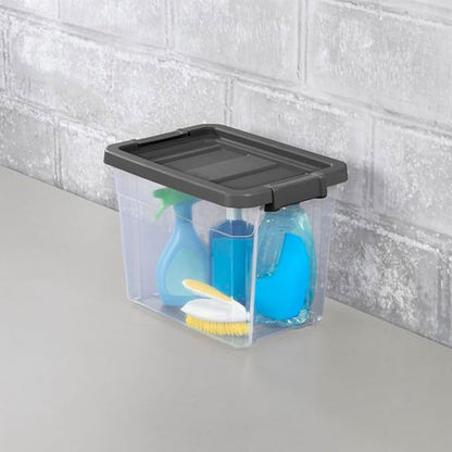 Sterilite 6-Pack Modular Stacker Box, Durable Clear Plastic Storage Bins - Image 5