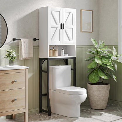 White Over The Toilet Storage Cabinet by USHOWER