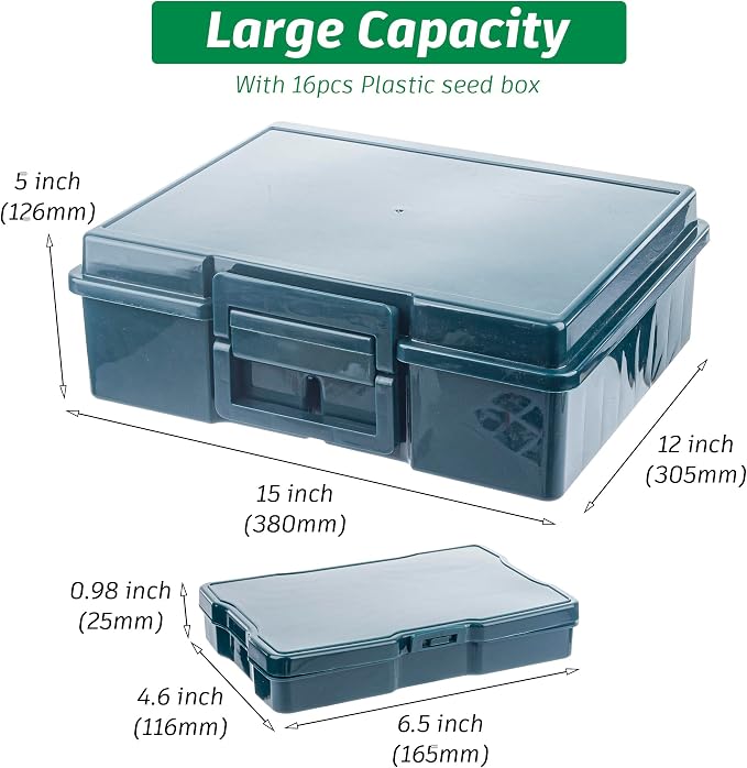 Dark Green Seed Storage Box - Image 2