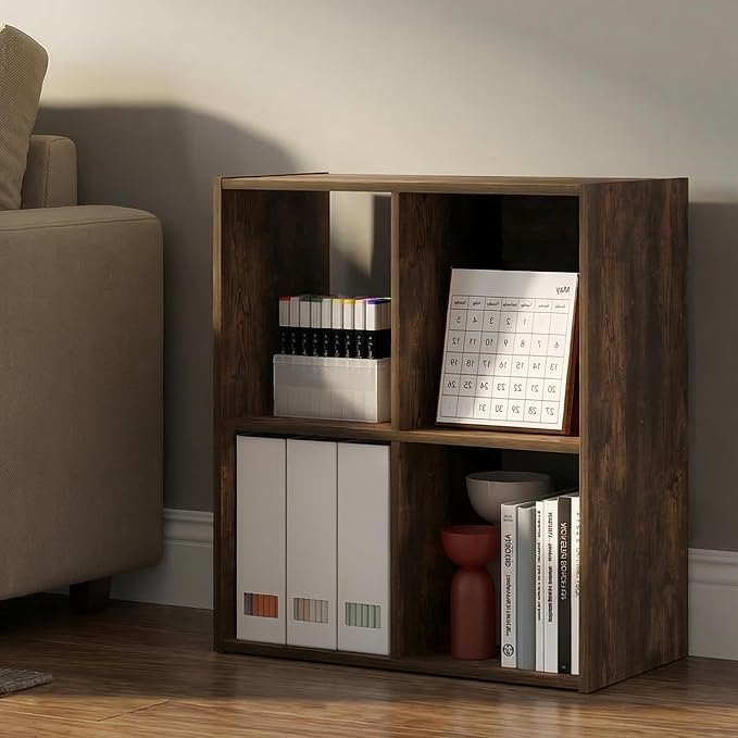 Furinno PELLI Book Shelf, 4-Cube Bookshelf - Image 4