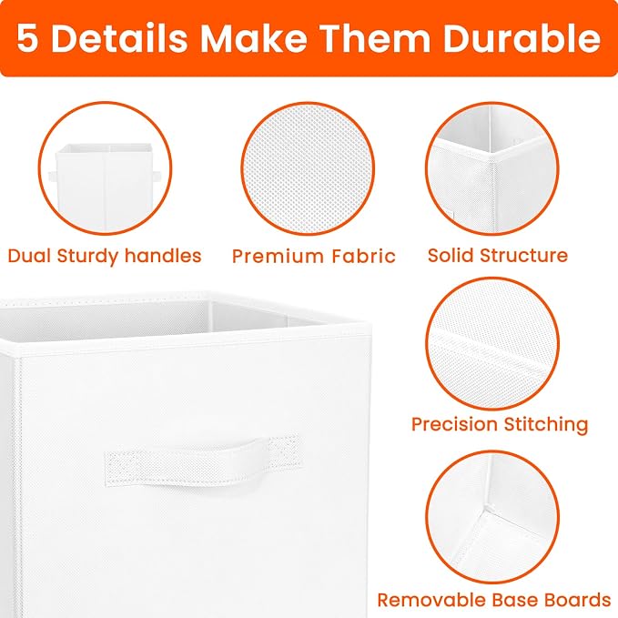 Criusia Storage Cubes, 11 Inch Cube Storage Bins - Image 6