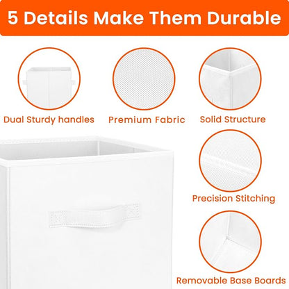 Criusia Storage Cubes, 11 Inch Cube Storage Bins - Image 6