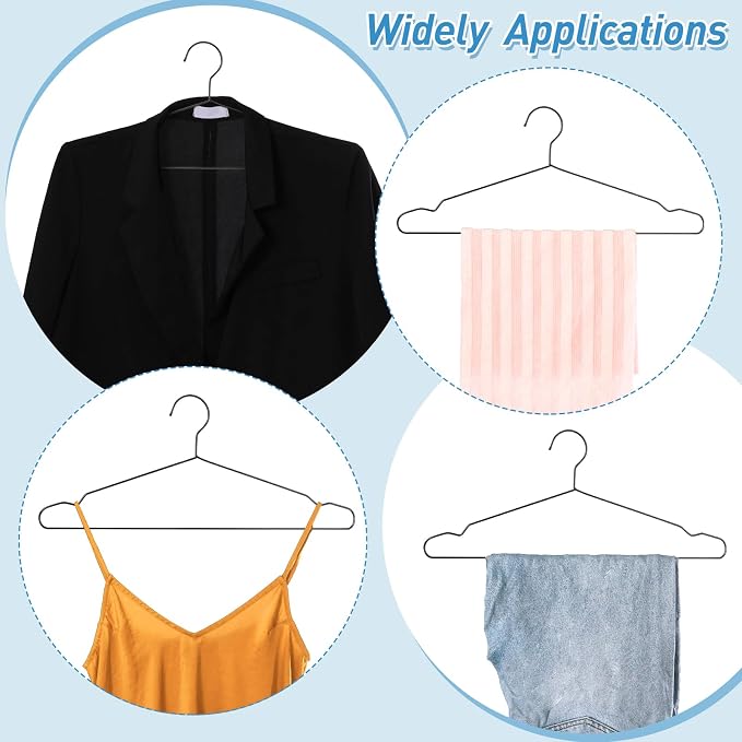 Wesiti 100 Pcs Stainless Steel Metal Hangers Wire Hangers - Image 6