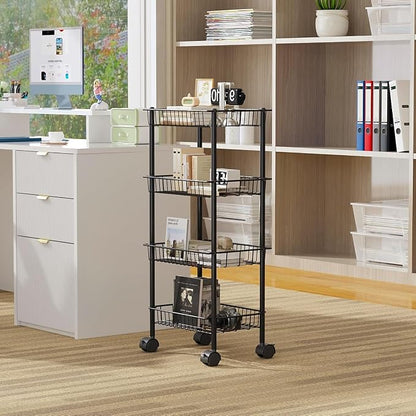 AWTATOS 4-Tier Rolling Cart, Storage Cart - Image 8