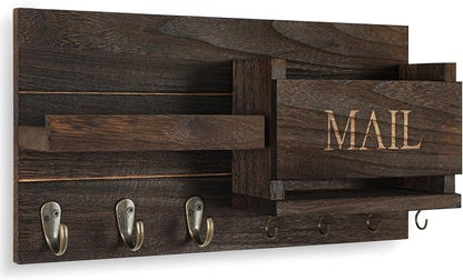 Lwenki Mail Organizer for Wall Mount – Key Holder - Image 2