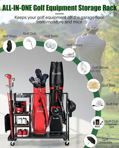 Golf Bags Storage Garage Organizer- Golf Bag Stand - Image 7