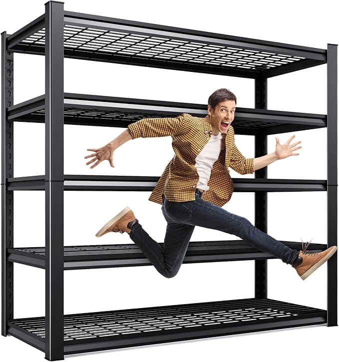 46 ''W Storage Shelves, 71‘’H Garage Shelving, Adjustable Garage Shelves by KORVENA