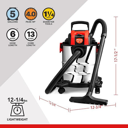 Shop-Vac 5 Gallon 4.0 HP Wet/Dry Vacuum - Image 4