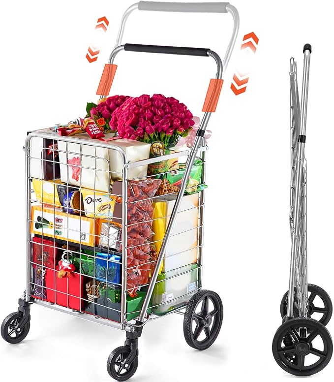 Wellmax Folding Grocery Cart by Wellmax