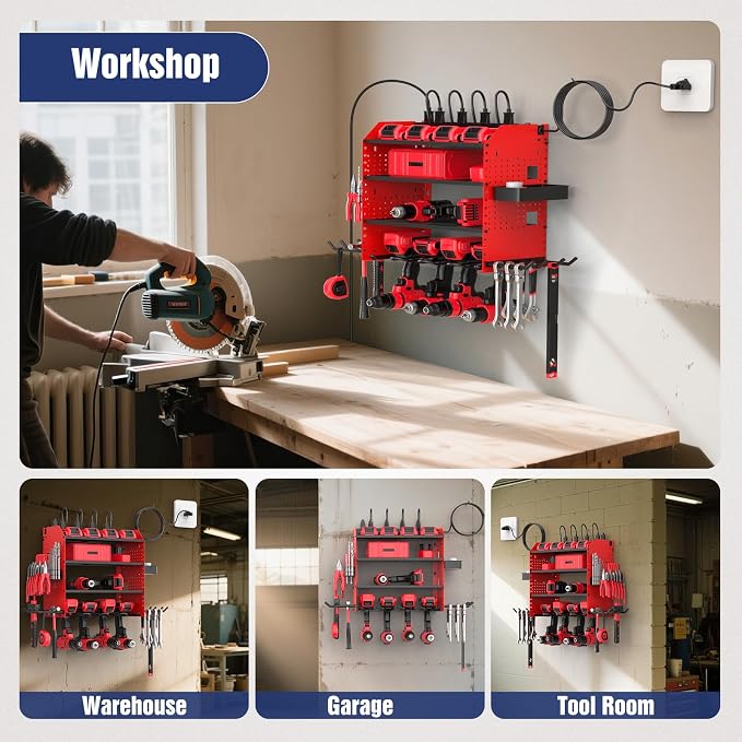 Heavy Duty Power Tool Organizer Wall Mount - Image 7