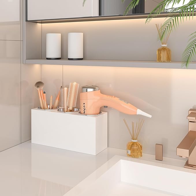 Hair Tool Organizer, Wall Mount Hair Dryer Holder - Image 4