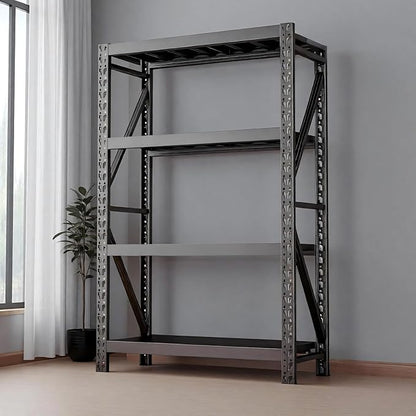 Heavy Duty Warehouse Shelving 4-Tier Industrial Steel Storage Shelves, 2600LB by Unknown