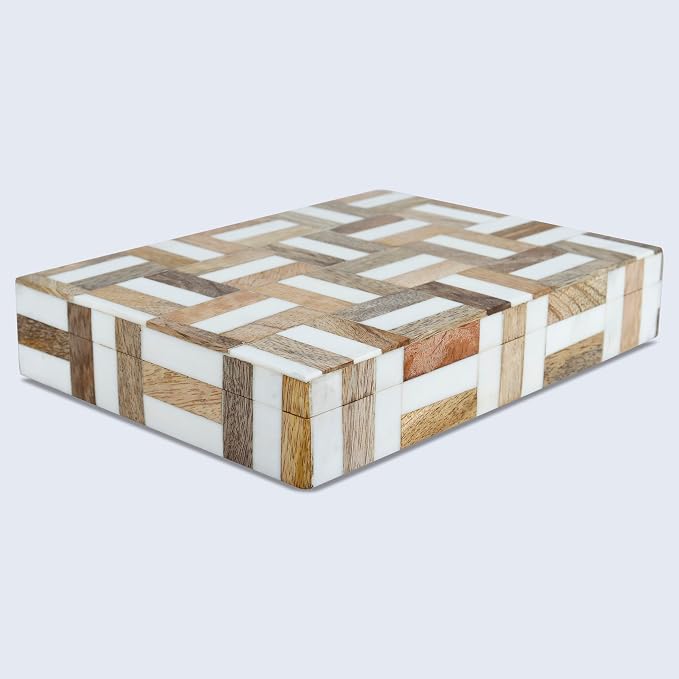 Handicrafts Home White Decorative Storage Box - Image 7