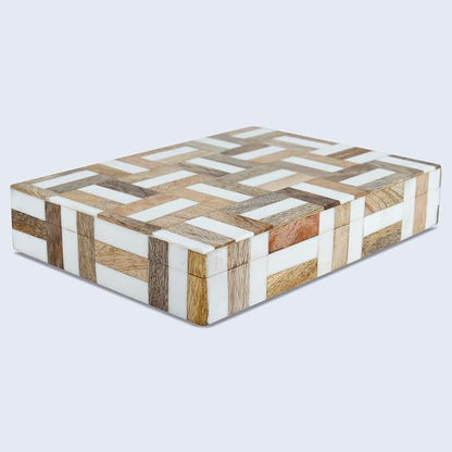 Handicrafts Home White Decorative Storage Box - Image 7