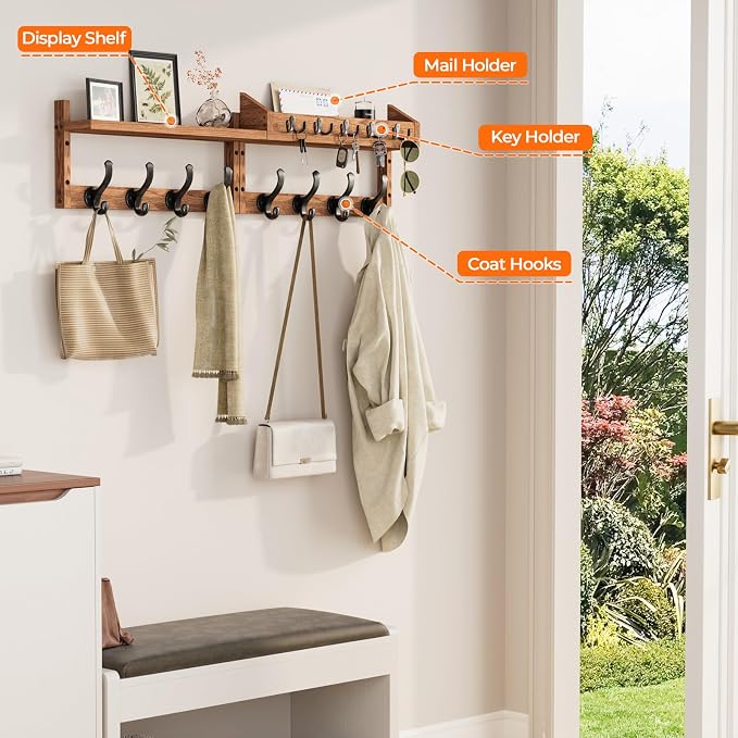 Evermagin 35" Coat Rack Wall Mount - Image 5