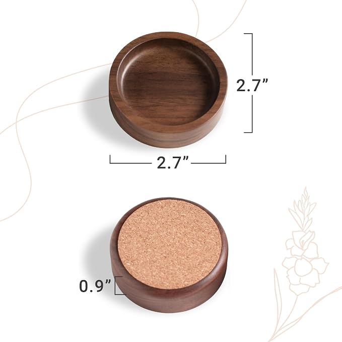 Walnut Wood Ring Holder, Engraved Jewelry Dish and Storage Tray, Unique Gift - Image 2