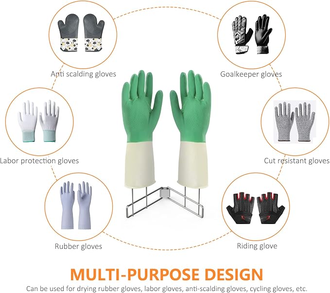 KORRTFID Kitchen Glove Holder, Stainless Steel Glove Rack, Kitchen Vertical - Image 4