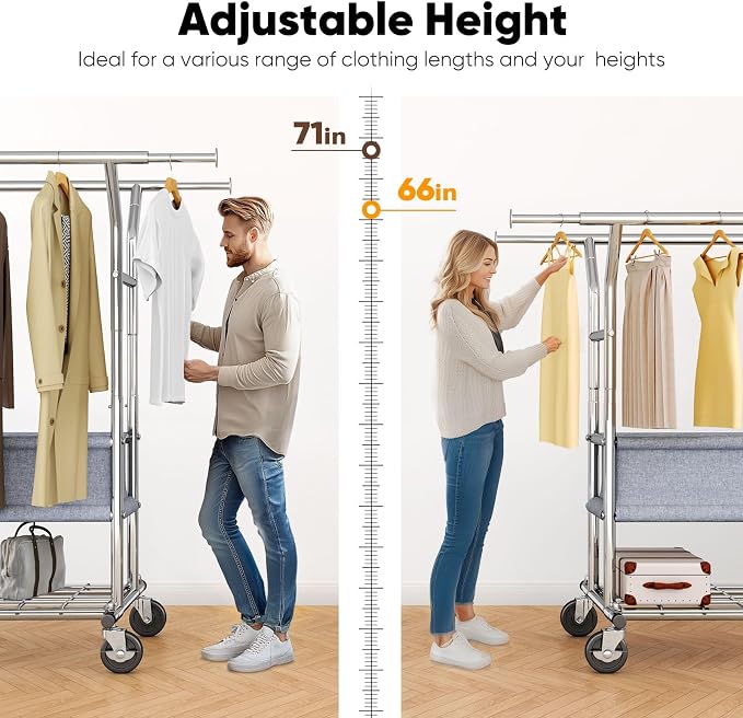 HOKEEPER Clothing Rack Heavy Duty Clothes Rack - Image 5
